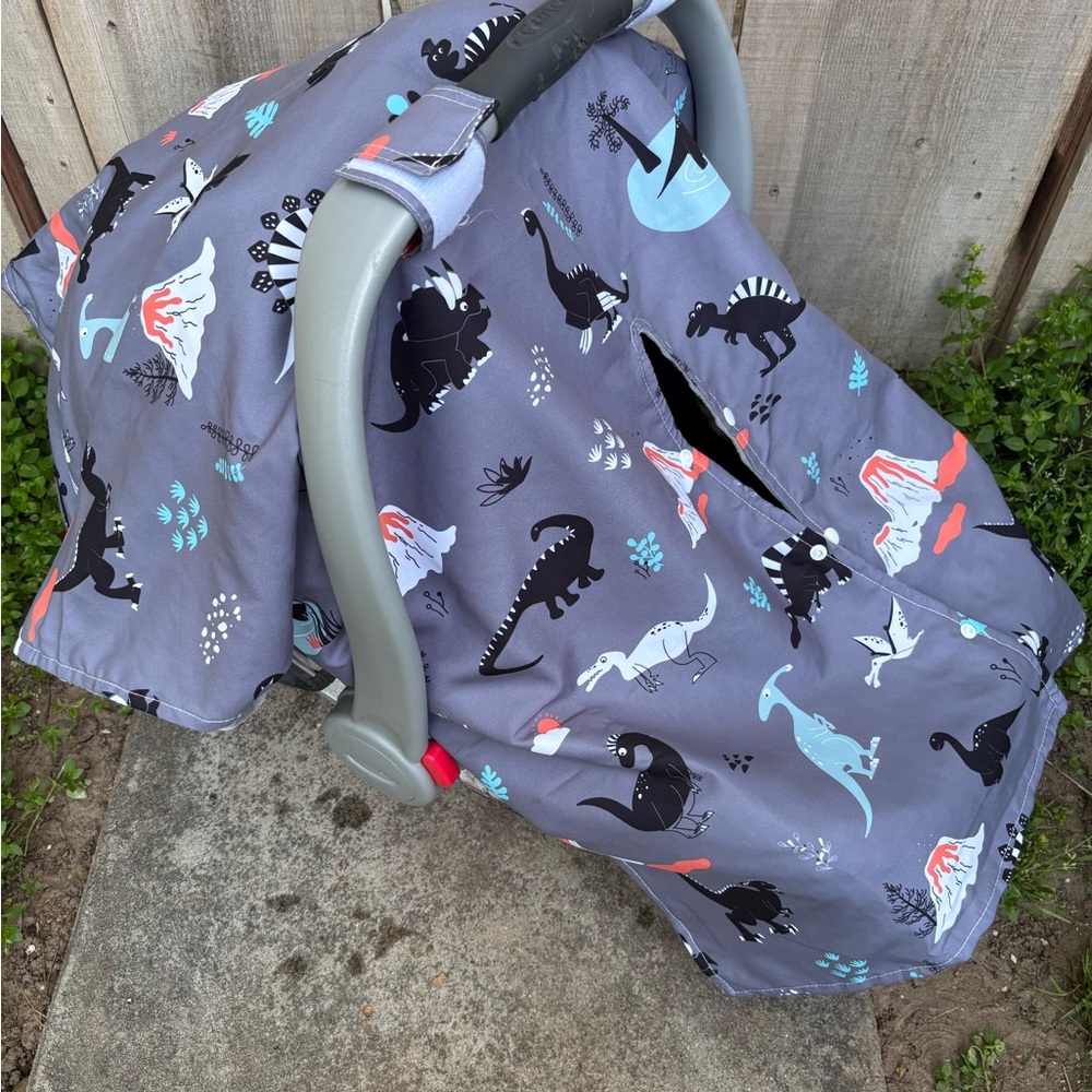 Dinosaur Print Diaper Cover - Gray
